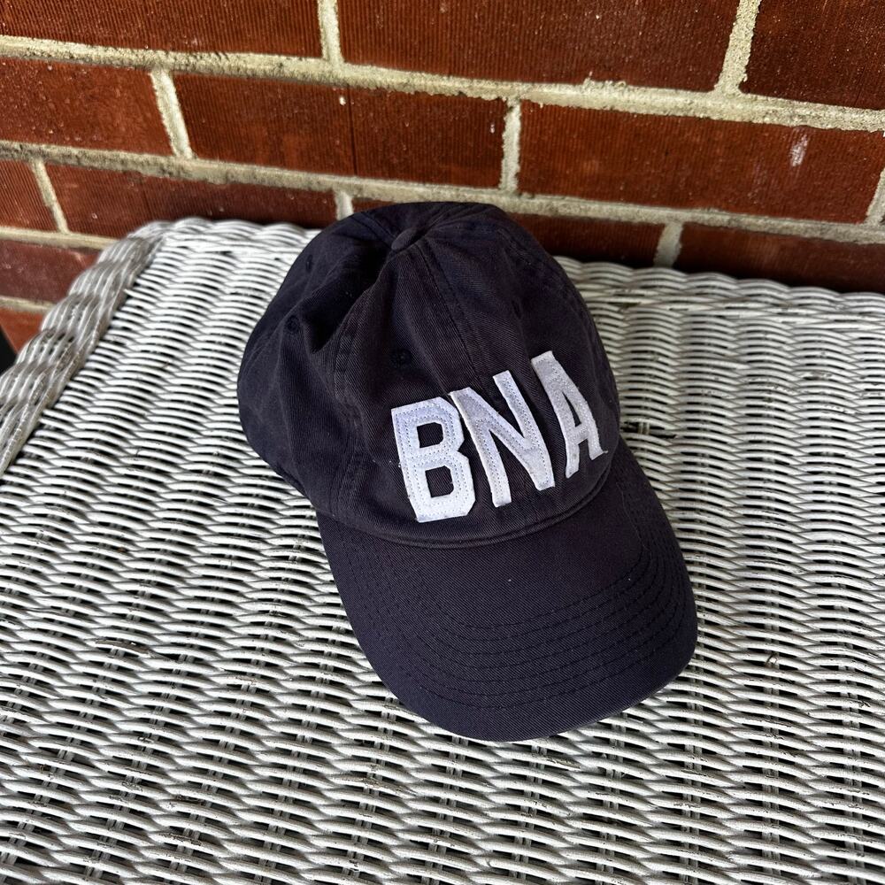 Aviate BNA Nashville Airport Code Navy Blue Adjustable Baseball Hat
